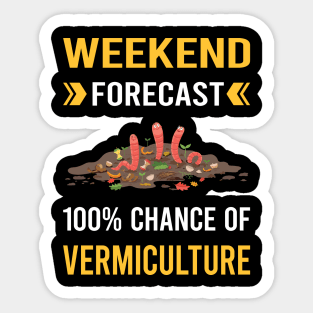 Weekend Forecast Vermiculture Worm Farming Farmer Vermicompost Vermicomposting Sticker